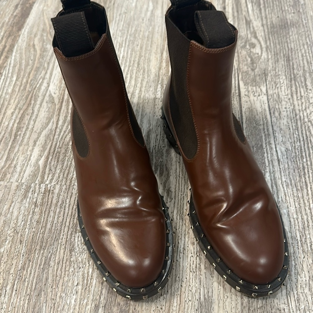 Valentino rockstud leather boots